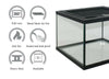 Reptiles Cage Glass Terrarium / Vivarium Tank Fully Assembled Double Door UK