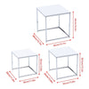 NICEME Nested Tables Set of 3, 3pcs Square Side Table End Table for Living Room