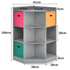 3-Tier Kids Storage Shelf Cubes Corner Cabinet Organizer Display Rack 3 Baskets