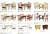 Dining Kitchen Table Set Wooden Table Mahogany Finish Six Chairs Black Seat