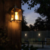 New Black Metal & Glass Outdoor Waterproof Lantern Wall Light Lamp Garden Porch