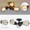 Vintage Ceiling Lights Adjustable Socket Industrial Chandeliers Metal Wire Cage