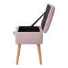 Dressing Table Stool Storage Vanity Chair Trunk Suitcase Designed Ottoman Pink