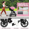 2 in 1 Baby Stroller Foldable Pushchair Reversible Seat With Adjustable Canopy