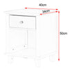 Bedside Table Nightstand w/ Drawer Storage Cabinet Bedroom Furniture Living Room