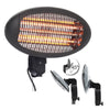 2/3KW Outdoor Electric Patio Heater Garden Wall Mounted Warmer Infrared & Remote