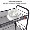Rolling 5 Tier Storage Rack Metal Shelving Unit Kitchen Bathroom Organizer Cart