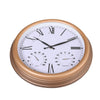 38cm Garden Wall Clock Thermometer Weatherproof Gold Home Indoor Outdoor Decor