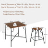 5-piece Bar Table Set Pub Dining Table Set w/Counter Height Backless Stools