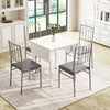 Foldable Dining Table and Chairs PU Leather Padded Seat Kitchen Home Furniture