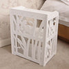 Chic White Wooden 3 Tier Bedside Table Storage Rack Organiser Cabinet Bookcase