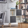 4 Storage Cube Modular Display Storage Cabinet Organiser with 2 Fabric Drawers