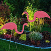 2x Garden Pink Flamingo Bird Lawn Pond Figurine Ornaments Patio Statue Figure UK