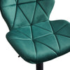 Modern 2 Velvet Bar Stools Diamond Seat Kitchen Salon Chairs Pub Gas Lift Swivel