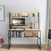 2 in 1 Computer Desk PC Laptop Table Writing Study Workstation Storage Bookcases