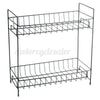 2 Tier Iron Spice Rack Bath Can Jar Holder Storage Shelf Stand Kitchen Organiser