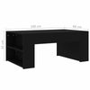 Wooden Coffee Tea Table Modern W/Side Shelf Storage Living Room Home Furniture