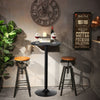 Modern Round Bar Table Counter Pub Table Standing Bistro Table with Solid Base