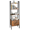 Ladder Shelf Bookshelf Rack Stand with Cupboard 4Shelves Storage Display LLS47BX