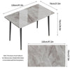 120cm/80cm Glass Effect Top Marble Dining Table Pedestal Casual Table Catering