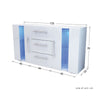 Modern Sideboard Display Cabinet Cupboard High Gloss 2 Doors 3 Drawers LED
