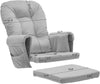 ONPNO Replacement Velvet Cushions 5PCS Set for Glider Rocking Chair and Stool