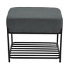 Metal Shoe Stool Storage Rack Sofa Side Table Chair Footstool Upholstered Seat