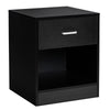 Modern Wooden Nightstand 2-tier Wooden Bedside Table End Table Storage Drawer