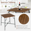 5-piece Bar Table Set Pub Dining Table Set w/Counter Height Backless Stools