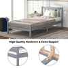 Merax Single Bed 3ft Solid Wooden Bed Frame Bedroom Furniture Adults/Kids 90x190