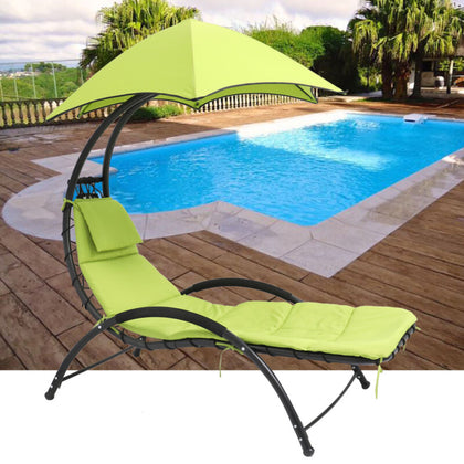 Sun Lounger Luxury Padded Cushion Relaxer Recliner Chair Outdoor Garden Patio XL
