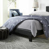 Upholstered Bed Frame PU Headboard Double/Single Size Bed Platform in Black