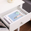 Wooden Bedside Table Cabinet Side w/Drawer&Shelf Nightstand Storage Bedroom