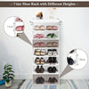 7-tier Double Shoe Storage Tower Organiser Unit Home Display Shelf Rack Stand