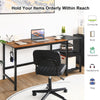 Industrial Computer Desk Wide Laptop Table Writing Workstation Adjustable Shelf