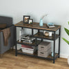 Multipurpose Console Table Industrial Entryway Table Sofa Table with 4 Shelves