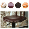 2 PU Breakfast Bar Stools Leather Seat Pub Style Vintage Wood Swivel Adjustable