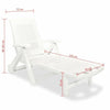 Sunlounger Footrest Plastic Outdoor Recliner Chair Garden Bench Seat Multicolor