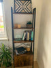 Industrial Display Cabinet Vintage Brown Ladder Bookcase Storage Shelving Unit