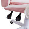White Pink Executive Racing Gaming Chair PU Faux Leather Computer Desk Chair