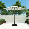 2.7 M Round Beige Garden Parasol Umbrella Sun Shade Outdoor Patio Crank Tilt
