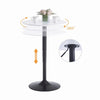 60cm Black Metal Base White Round MDF Top Bar Table Pub Table Height Adjustable