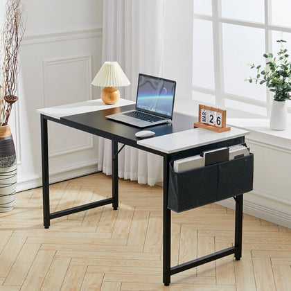 PC Computer Desk Home Office Study Table Workstation Side Pocket 120/140cmx60cm