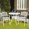 Cast Aluminium Garden Patio Table Chairs with Cushion Furniture Dining Set 5pcs