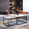 Nest Of 2 Nested Tables Side End Coffee Table Sintered Rock Living Room Office