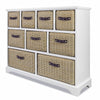 Large White Basket Storage Unit,Wicker Drawers,Hallway, Kitchen,Bathroom storage