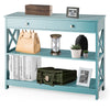 3-Tier Console Table Sofa Table X-Design Entryway Table for Hallway Living Room