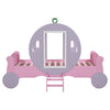 Kids Wooden Princess Carriage Pink Bed 3ft Single Mid Sleeper for Girls