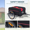 Bike Trailer Cargo Wagon Bicycle Cart Luggage Steel Black