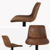 2x Swivel Leather Bar Stools Adjustable Pipe Stool Counter Bar Chair Upholstered